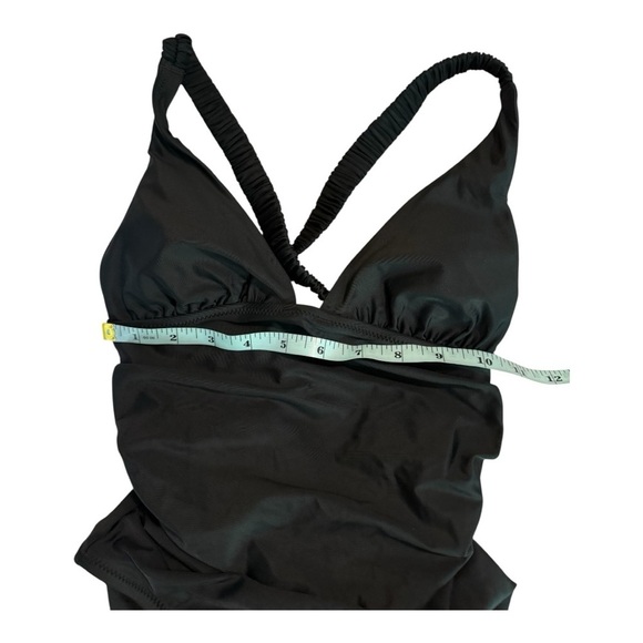 J.Crew Scrunchie-Criss Cross Strap Plunge  Onepiece Swimsuit in size 0 NEW BM430 - Picture 7 of 15